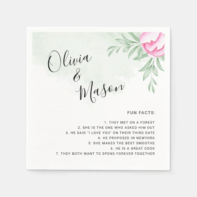 Enkel Elegant Grey Ro Minimal Guld Bröllop Pappersservett (Framsidan)