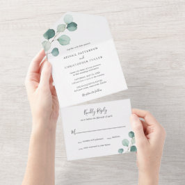 Enkel Elegant Grönska Rustik Eukalyptus Bröllop