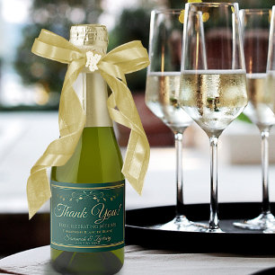Enkel Elegant Guld & Emerald Grönt Bröllop Mini