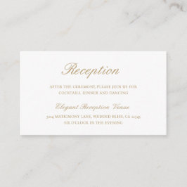 Enkel Elegant Guld Forme Traditional Bröllop Tilläggskort