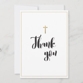 Enkel Elegant Guld Kor Anpassningsbar Baptism Tack Kort