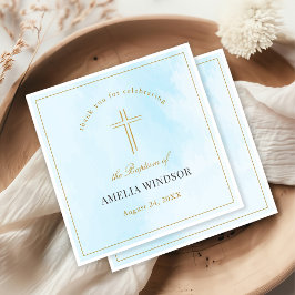 Enkel Elegant Guld Kor-baptism Christening Pappersservett