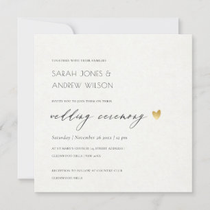 ENKEL ELEGANT GULD KRAFT TYPOGRAPHY BRÖLLOP INBJUDNINGAR