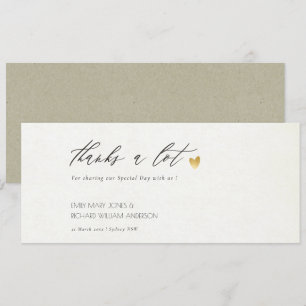 ENKEL ELEGANT GULD KRAFT TYPOGRAPHY Tack Inbjudningar
