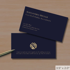 Enkel Elegant Guld Logotyp Visitkort