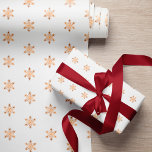 Enkel elegant guld snöflingor, vit jul presentpapper<br><div class="desc">Den minsta vita inslagningen i guld av koppar av koppar från snöflingor mönster är papper i julklapp.</div>