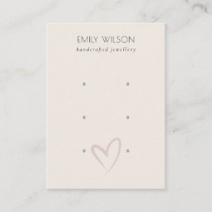 Enkel Elegant Heart 3 Stud Earring Visning Visitkort