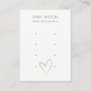 Enkel Elegant Heart 4 Stud Earring Visning Visitkort