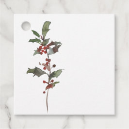 Enkel Elegant Holly Berry Stem-Märkrn Julgåva Gåvor Etiketter
