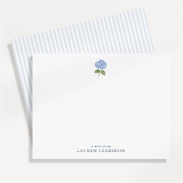 enkel elegant hortensia-kort anteckningskort