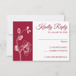 Enkel elegant i modern blommigt fungerar som minim OSA kort