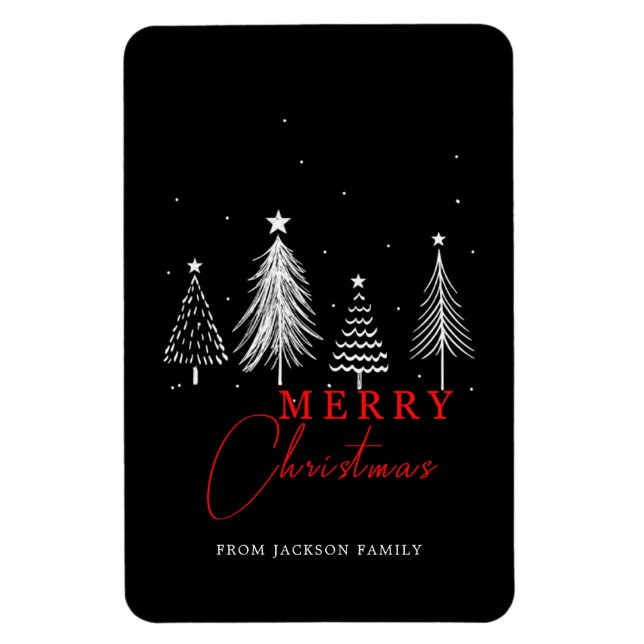 Enkel Elegant jul Gräs Träd Magnet (Vertikal)