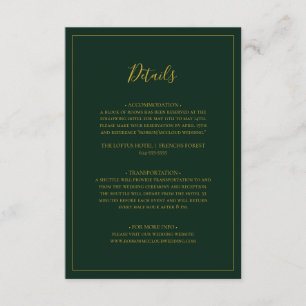 Enkel Elegant Jul   Gröna Detaljer Tilläggskort