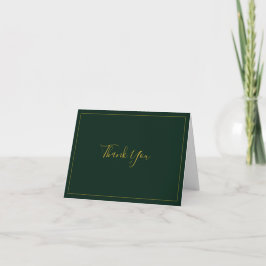 Enkel Elegant Jul | Grönt Tackkort