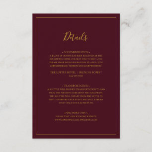 Enkel Elegant - jul Röd information Tilläggskort