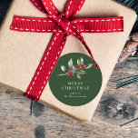 Enkel Elegant Jul - vattenfärg Botaniskt Runt Klistermärke<br><div class="desc">Den enkla Eleganten Julgräddfärgen Botanical Classic Round Sticker är en vacker vattenfärgad illustration av gröneneri och hullbär från säsong,  tillsammans med elegant.</div>