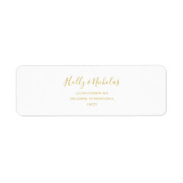 Enkel Elegant - jul | Vit Returadress Etikett