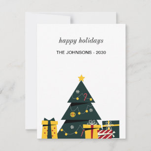 Enkel Elegant, Julgran Gift-ruta Julkort
