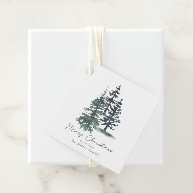 Enkel Elegant Julgran | Gräs träd Gåvor Etiketter (På plats)