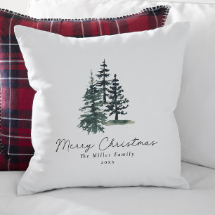 Enkel Elegant Julgran Gräs träd Kudde