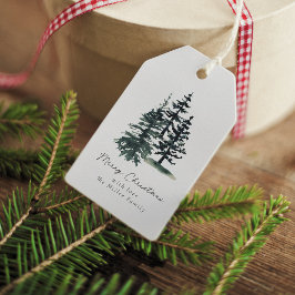 Enkel Elegant Julgran | Gräs träd Presentetikett
