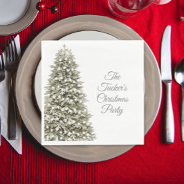 Enkel Elegant Julgran jul Party Pappersservett