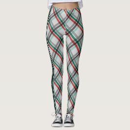 Enkel Elegant Julrött Grönt Play Leggings
