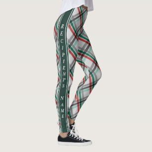 Enkel Elegant Julrött Grönt Play Leggings