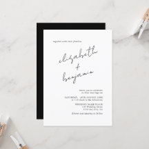 Enkel Elegant Kalligrafi Bröllop
