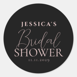 Enkel Elegant Kalligrafi Bröllopsfest Runt Klistermärke