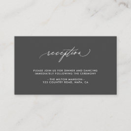 Enkel Elegant Kalligrafi Bröllopsmottagning Tilläggskort