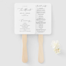 Enkel Elegant Kalligrafi Modern Bröllopsprogram