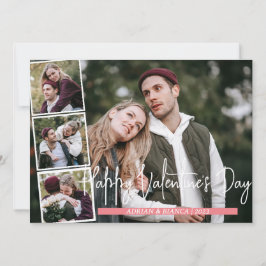 Enkel Elegant Kärlek valentins dag 4 foto Julkort