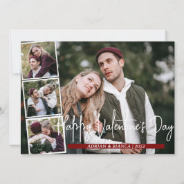 Enkel Elegant Kärlek valentins dag 4 foto Julkort