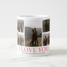 Enkel Elegant Kärlek valentins dag 5 foto Jumbo Mugg