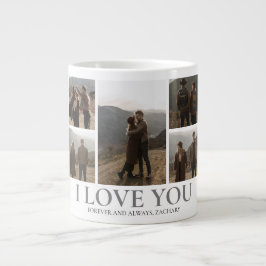 Enkel Elegant Kärlek valentins dag 5 foto Jumbo Mugg