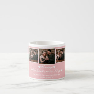 Enkel Elegant Kärlek valentins dag Ett par foto Espressomugg