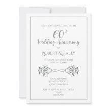 Enkel Elegant Klassisk 60-årsdag Party