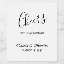 Enkel elegant, klassisk vit och svart bröllop