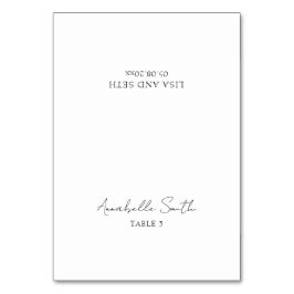 Enkel Elegant, klassiskt Bröllop-monteringskort Bordsnummer