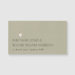 ENKEL ELEGANT KRAFT GRÅTT TYPOGRAFI SPARA DATUM
