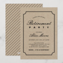 Enkel Elegant Kraft | Överraskningsavskedsparty