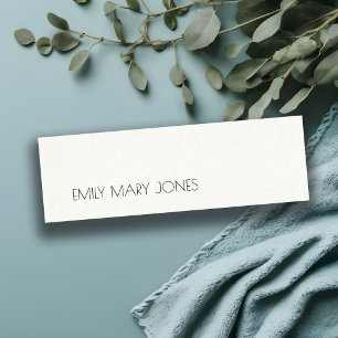 ENKEL ELEGANT KRAFT WHITE TYPOGRAPHY ADRESS MINI VISITKORT