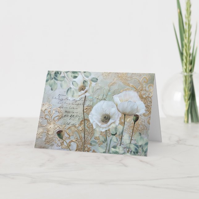 Enkel Elegant Landsbygd Chic Blommig Vykort (Framsida)