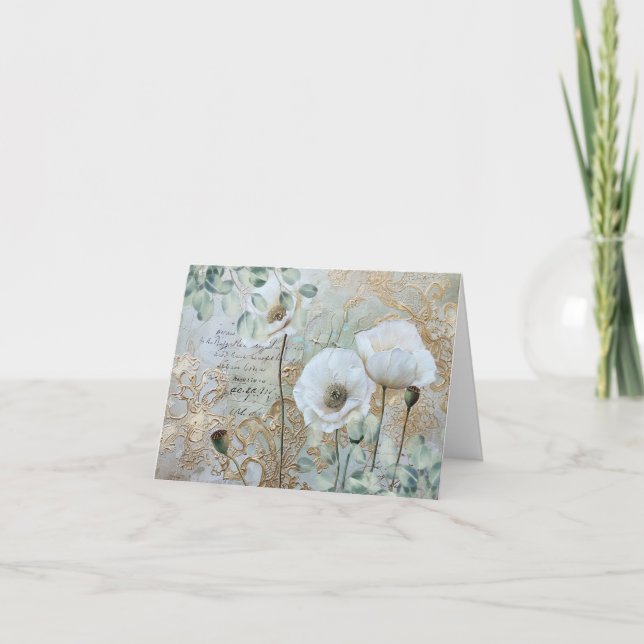 Enkel Elegant Landsbygd Chic Blommig Vykort (Framsida)