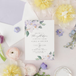 Enkel Elegant Lilac Watercolor Rehearsal Middag Inbjudningar