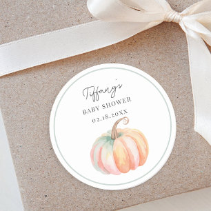 Enkel Elegant, liten babystövel för Pumpkin Fall B Runt Klistermärke