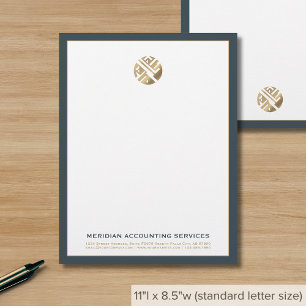 Enkel Elegant Luxury Letterhead Brevhuvud