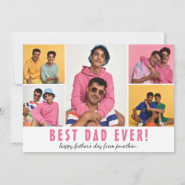 enkel Elegant Lycklig Fars dag 5-foto Julkort