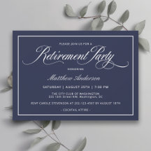 Enkel Elegant, marinblå Pension Party